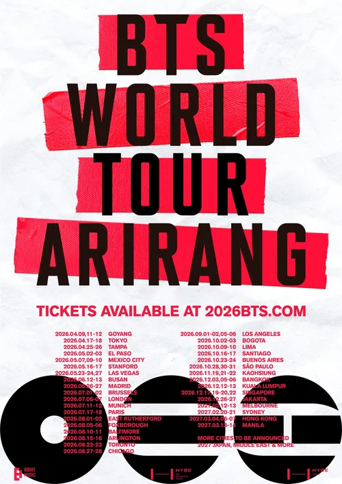 BTS WORLD TOUR 'ARIRANG' North America: Dates, Venues, Tickets & Concert Guide