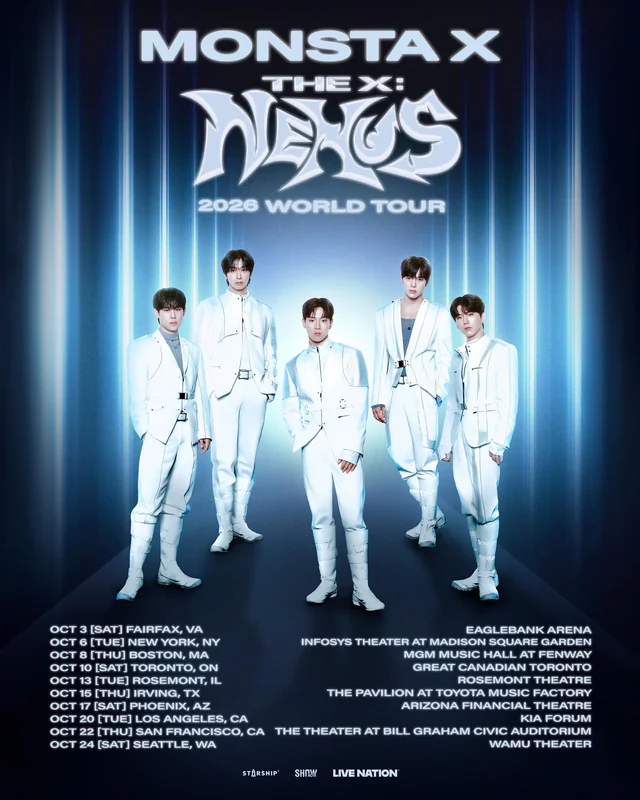 MONSTA X Announces 2026 North American Tour 'THE X : NEXUS'